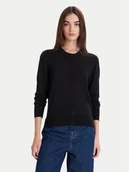 Swetry damskie - Calvin Klein Kardigan LV044D323G Czarny Slim Fit - miniaturka - grafika 1