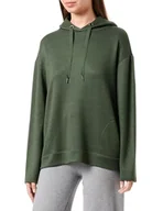Bluzy damskie - s.Oliver damska bluza z kapturem zielona 46, zielony, 46 - miniaturka - grafika 1