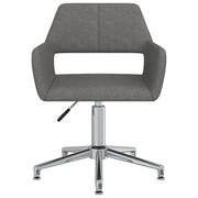 Fotele i krzesła biurowe - vidaXL Obrotowe krzesło biurowe, ciemnoszare, tapicerowane tkaniną - miniaturka - grafika 1
