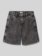 Spodnie i spodenki dla chłopców - Szorty jeansowe o kroju regular fit z 5 kieszeniami model ‘TONY’ - miniaturka - grafika 1