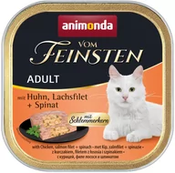 Mokra karma dla kotów - Zestaw Animonda vom Feinsten Adult z nadzieniem, 30 x 100 g - Kurczak, filet z łososia i szpinak - miniaturka - grafika 1