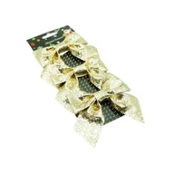 Ozdoby bożonarodzeniowe - Kokardki 10 cm 3 sztuki złoty - miniaturka - grafika 1