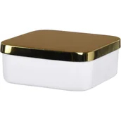 Pudła i pojemniki do przechowywania - Home Styling Collection Pojemnik do przechowywania metalowy organizer kwadratowy 13 cm kolor czarny - miniaturka - grafika 1