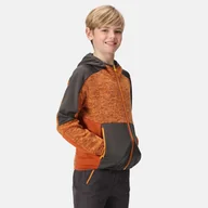 Bluzy dla chłopców - Regatta Dziecięcy polar z suwakiem Dissolver VII Pomarańczowo-szary, Cotton, Rozmiar: 116 cm - miniaturka - grafika 1