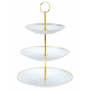 Patera trzypoziomowa porcelanowa - Tace i patery - miniaturka - grafika 1