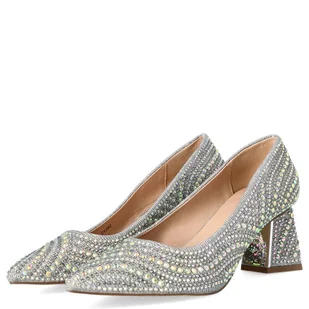 Czółenka z cyrkoniami - MENBUR 24382 SREBRNE - Czółenka - miniaturka - grafika 6