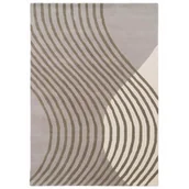 Dywany - Dywan prostokątny z wełną WAVE 160x230 Beżowy - miniaturka - grafika 1