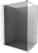 Ścianki i drzwi prysznicowe - Mexen Kioto ścianka prysznicowa Walk-in 130 x 200 cm, grafit 8 mm, miedź szczotkowana - 800-130-101-65-40 - miniaturka - grafika 1