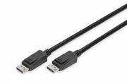 Akcesoria do monitorów - Assmann Kabel połączeniowy DisplayPort z zatrzaskami 8K 30Hz UHD Typ DP/DP M/M czarny 2m AKASSVD00000054 - miniaturka - grafika 1