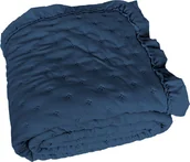 Narzuty - Narzuta na łóżko dekoracyjna z falbanką Werona 200x220 niebieska - miniaturka - grafika 1