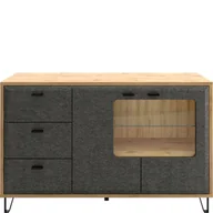 Komody - Komoda 2W3S Grace Mebel Bos Grafit, Dąb Navarra - miniaturka - grafika 1
