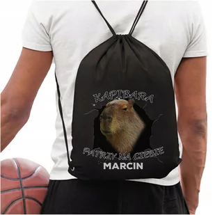 WOREK NA BUTY PLECAK KAPIBARA CAPYBARA PREZENT NA URODZINY DLA DZIECKA Y5 - Torby szkolne - miniaturka - grafika 1