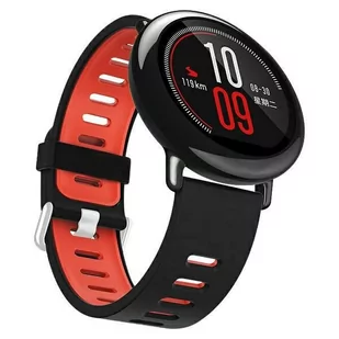 Beline pasek silikonowy do zegarków 22mm SAMSUNG SUUNTO GARMIN HUAWEI POLAR REALME czarno-czerwony black/red box - Akcesoria do smartwatchy - miniaturka - grafika 1