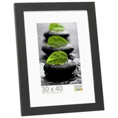 Ramki na zdjęcia - Ramka Deknudt 30x40, drewniana, czarna - miniaturka - grafika 1