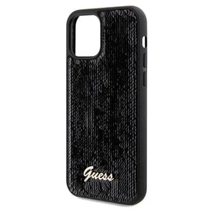 Guess GUHCP12MPSFDGSK iPhone 12/12 Pro 6.1" czarny/black hardcase Sequin Script Metal - Etui i futerały do telefonów - miniaturka - grafika 17