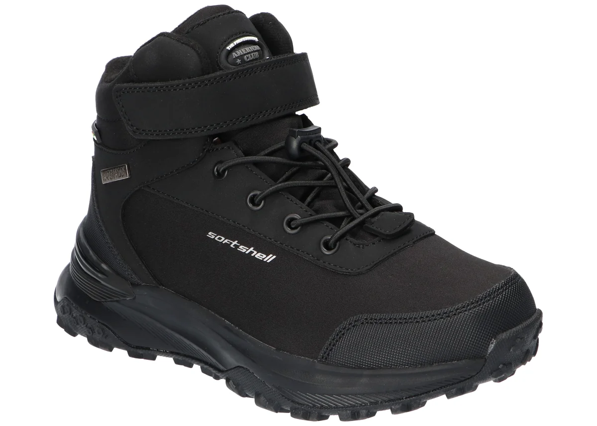 AMERICAN CLUB HL234 SOLIDNE OCIEPLANE MODNE TREKKINGI TRAPERY BUTY ZIMOWE ŚNIEGOWCE NA RZEP 37