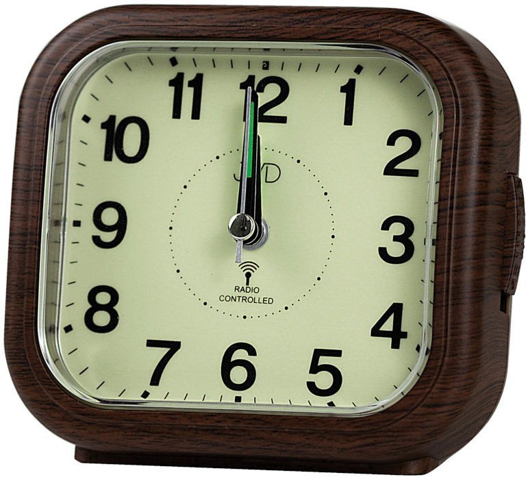 Budzik JVD RB1603.1 11 cm sterowany radiowo drzemka podświetlenie .
