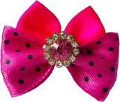 Akcesoria i dodatki do ubrań dla dzieci - Kokardka Glamour w kropki 4,5cm KGP002 KGP002 - miniaturka - grafika 1