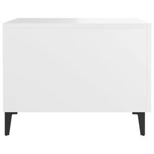 Lumarko Stoliki kawowe z metalowymi nogami, 2 szt., białe, 50x50x40 cm - Ławy i stoliki kawowe - miniaturka - grafika 9