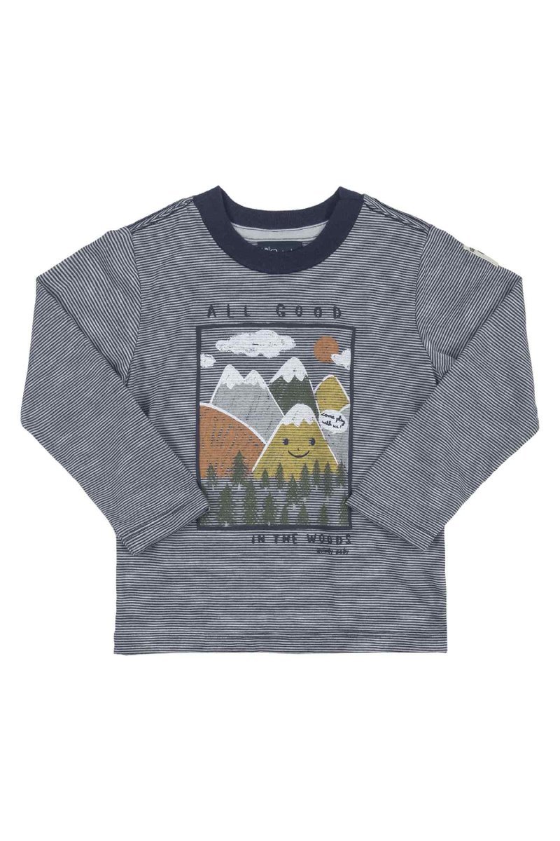 Chłopięca bluzka z długim rękawem granatowa Quimby r.74