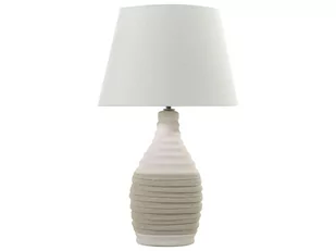 Lampka Nocna Porcelanowa Beżowa Tormes! - Lampy stojące - miniaturka - grafika 1