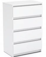 Komody - KOMODA W NOWOCZESNYM STYLU 4 SZUFLADY BIAŁY MAT - miniaturka - grafika 1