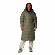 Kurtki damskie - Płaszcz ocieplany damski Columbia Pike Lake II Long Jacket stone green - M - miniaturka - grafika 1