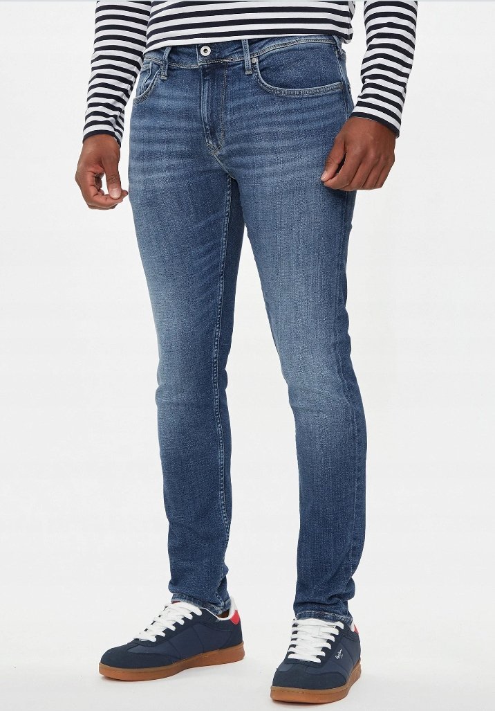 Pepe Jeans Niebieskie Spodnie Jeansowe Rurki Męskie 34/34 2A5F2_C* T4A