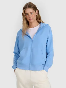 4F Bluza dresowa rozpinana z kapturem damska - niebieska XXL - Bluzy damskie 4F Bluza dresowa rozpinana z kapturem damska - niebieska XXL - Bluzy damskie - miniaturka - grafika 1