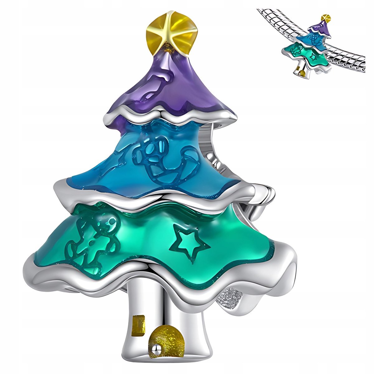 CHARMS CHOINKA srebro S925 ZAWIESZKA koralik ŚWIĘTA beads CH515