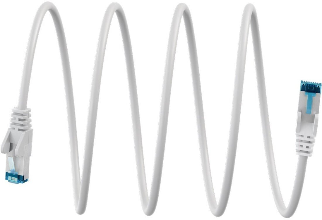 Goobay Kabel krosowy, Cat 6a, S/FTP PiMF, biały, 3 m 79344