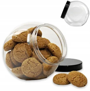 POJEMNIK na ciastka ciasteczka słodycze żywność słoik plastikowy 450ml - Pojemniki kuchenne - miniaturka - grafika 1