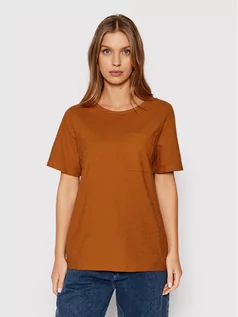 Koszulki i topy damskie - Benetton United Colors Of T-Shirt 3BVXE18A0 Brązowy Relaxed Fit - grafika 1