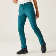 Odzież trekkingowa damska - Regatta Damskie spodnie z odpinanymi nogawkami Mountain Zip off Niebieski, Rozmiar: 46 Krótkie - miniaturka - grafika 1