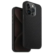 Etui i futerały do telefonów - UNIQ etui Keva iPhone 15 Pro Max 6.7" Magclick Charging czarny/carbon black - miniaturka - grafika 1