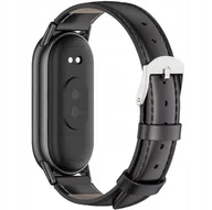 Akcesoria do smartwatchy - Pasek Tech Protect Leatherfit do Xiaomi Smart Band 8 / 8 NFC, czarny - miniaturka - grafika 1
