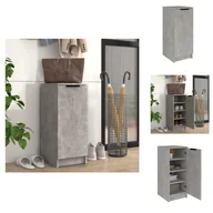 Szafki na buty - vidaXL Stojak na buty betonowy szary 30x35x70 cm materiał drewnopochodny - Stojaki i szafki na buty - miniaturka - grafika 1