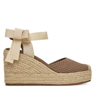 Espadryle damskie - Espadryle DeeZee WS2509-001 Beżowy - miniaturka - grafika 1