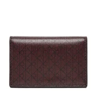 Portfele - Mały Portfel Damski Calvin Klein Emblem Aop Accordion Cardcase LV04F1083G Bordowy - miniaturka - grafika 1