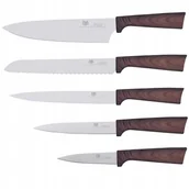 Noże kuchenne - ZESTAW NOŻY KUCHENNYCH NOŻE STALOWE OSTRE KOMPLET 5 SZTUK - miniaturka - grafika 1