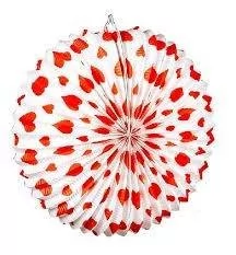 LAMPION PAPIEROWY W SERCA - Ozdoby bożonarodzeniowe - miniaturka - grafika 1