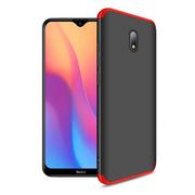 Etui i futerały do telefonów - 360 Case Etui GKK 360 3w1 Xiaomi Redmi 8A czarno-czerwone - miniaturka - grafika 1