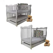 Łóżeczka i kojce - Bobas, Łóżeczko z szufladą/Tapczanik, Julia, Białe - miniaturka - grafika 1