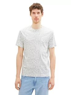 TOM TAILOR Męski t-shirt 1036440, 31835-White Broken Structure Design, XXL, 31835 - White Broken Structure Design, XXL - Koszulki męskie - miniaturka - grafika 1