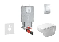 Stelaże i zestawy podtynkowe do WC - Grohe Uniset - Zestaw do montażu podtynkowego, toaleta i deska D-Code, Rimless, SoftClose, przyciski Skate Cosmo, chrom 38643SET-KK - miniaturka - grafika 1
