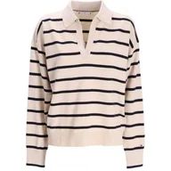 Swetry damskie - Sweter damski Tommy Hilfiger polo w paski z długim rękawem-S - miniaturka - grafika 1
