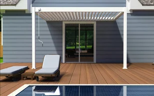 Przyścienna pergola ELEGANCE WALL 3x4 White - Gutroof - Kratki i pergole Przyścienna pergola ELEGANCE WALL 3x4 White - Gutroof - Kratki i pergole - miniaturka - grafika 1