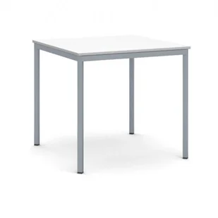 B2B Partner Stół do jadalni, blat biały 800 x 800 mm, podstawa ciemnoszara 555752 - Stoły - miniaturka - grafika 1