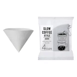 Papierowe filtry Kinto Slow Coffee Style 4 filiżanki - Zaparzacze i kawiarki - miniaturka - grafika 1
