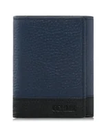 Portfele - OCHNIK skórzany portfel unisex mały niebiesko-czarny dla kobiet i mężczyzn PORMS-0309-99(W21) - miniaturka - grafika 1
